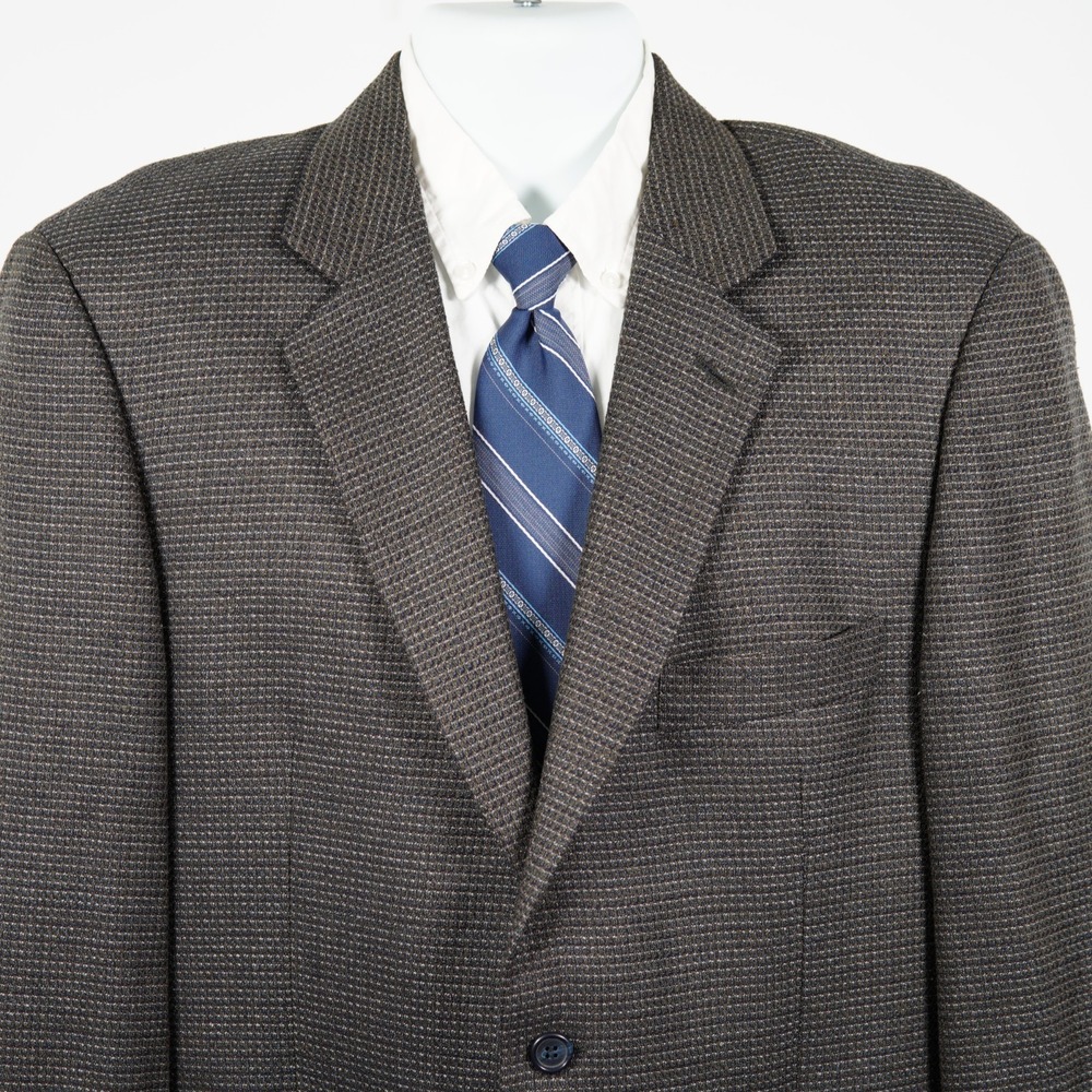 Pronto Uomo Firenze Tweed Silk Wool Sport Coat  42R Green Blue Check Italy